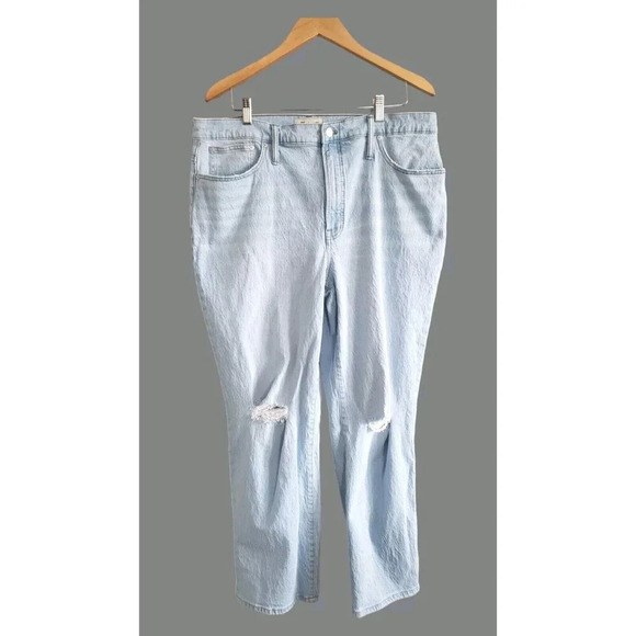 Madewell The Perfect Vintsge Jeans Womens Size 33  Blue Straight Fit Dist… - Picture 1 of 9